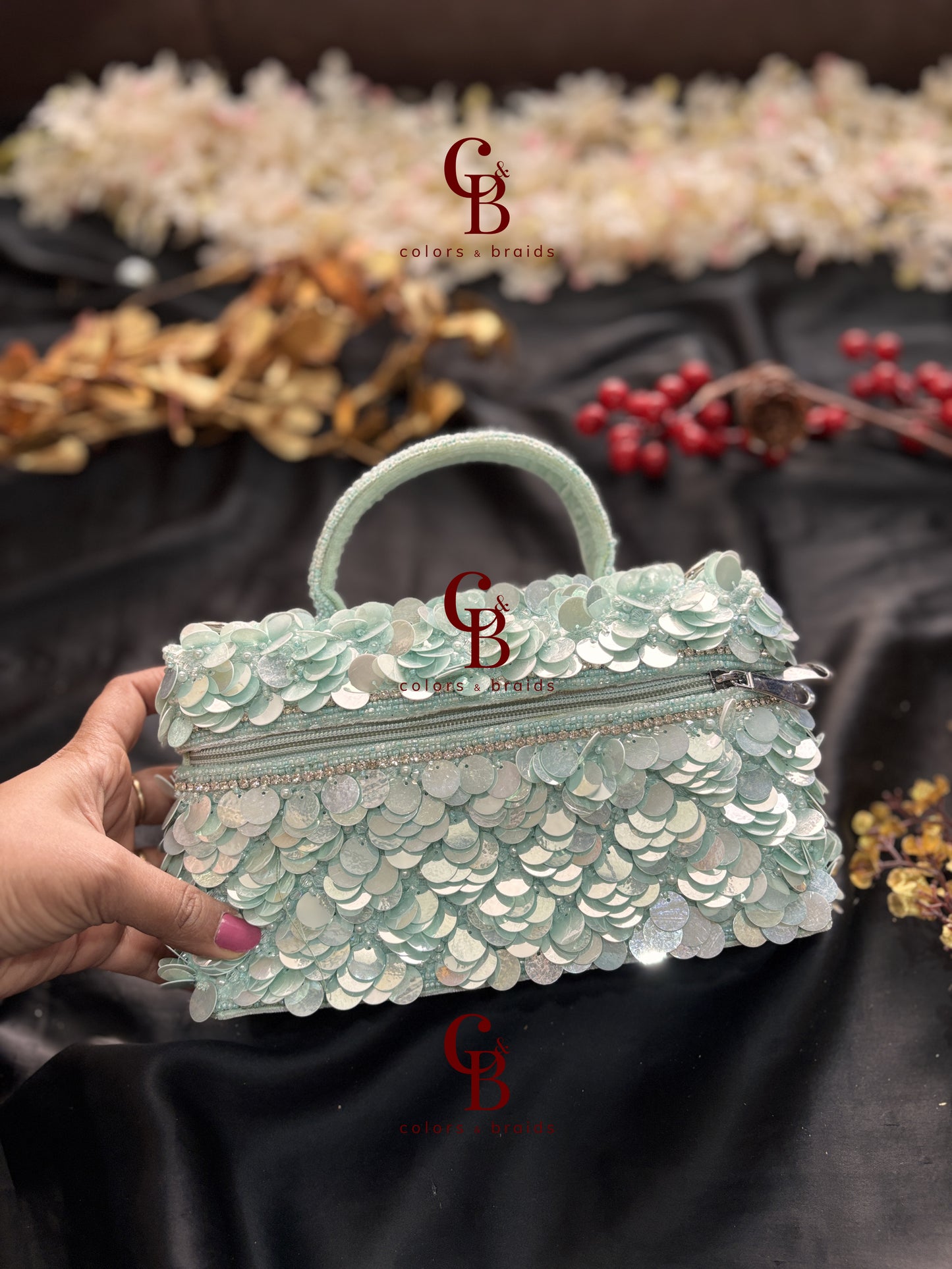 Big Sequin Zip Bag
