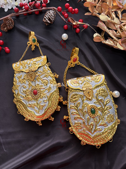 Noor Gold Brass Clutch