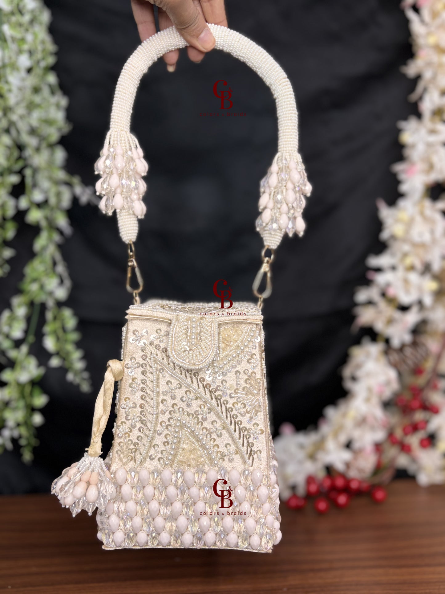 Sequin Box Clutch