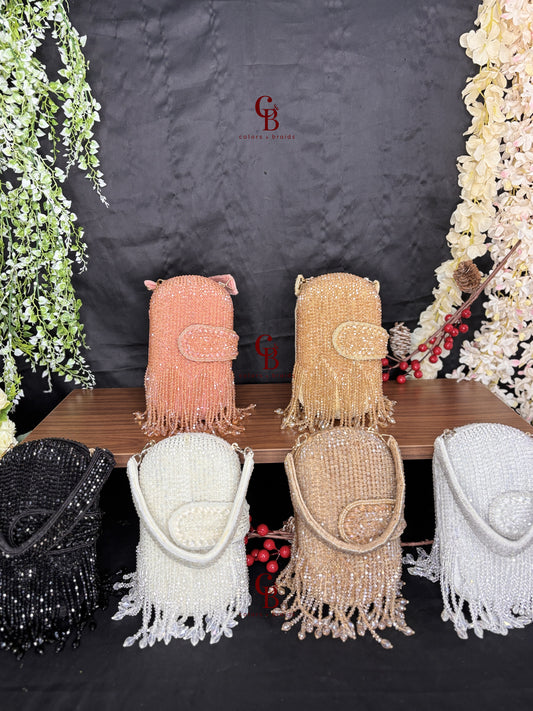 All over Crystal Droplets Mobile Clutch