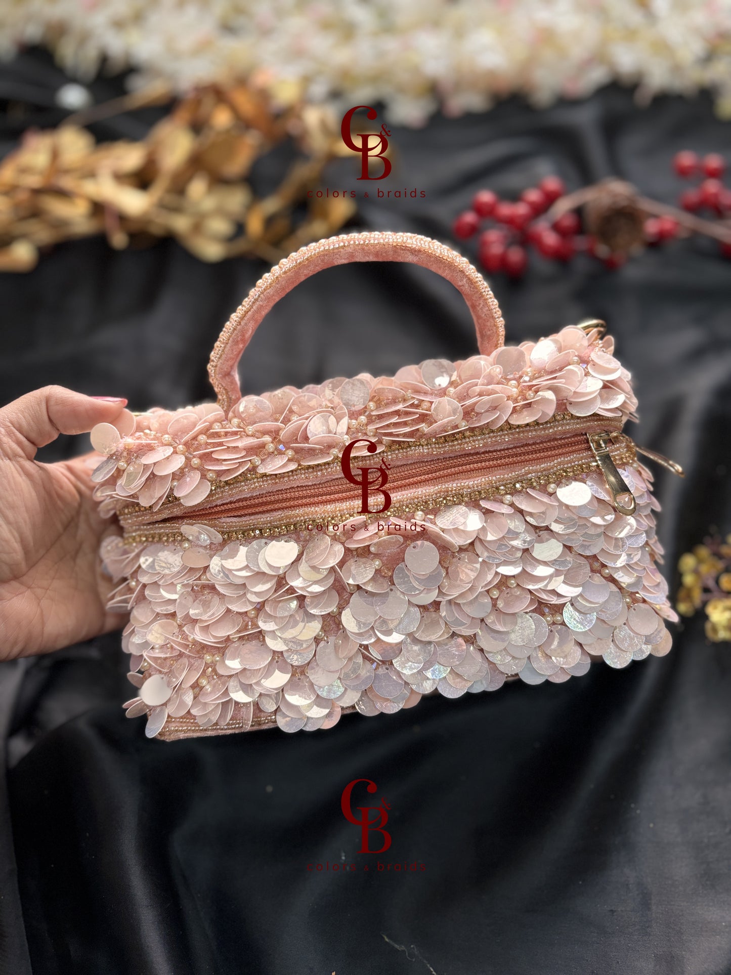 Big Sequin Zip Bag