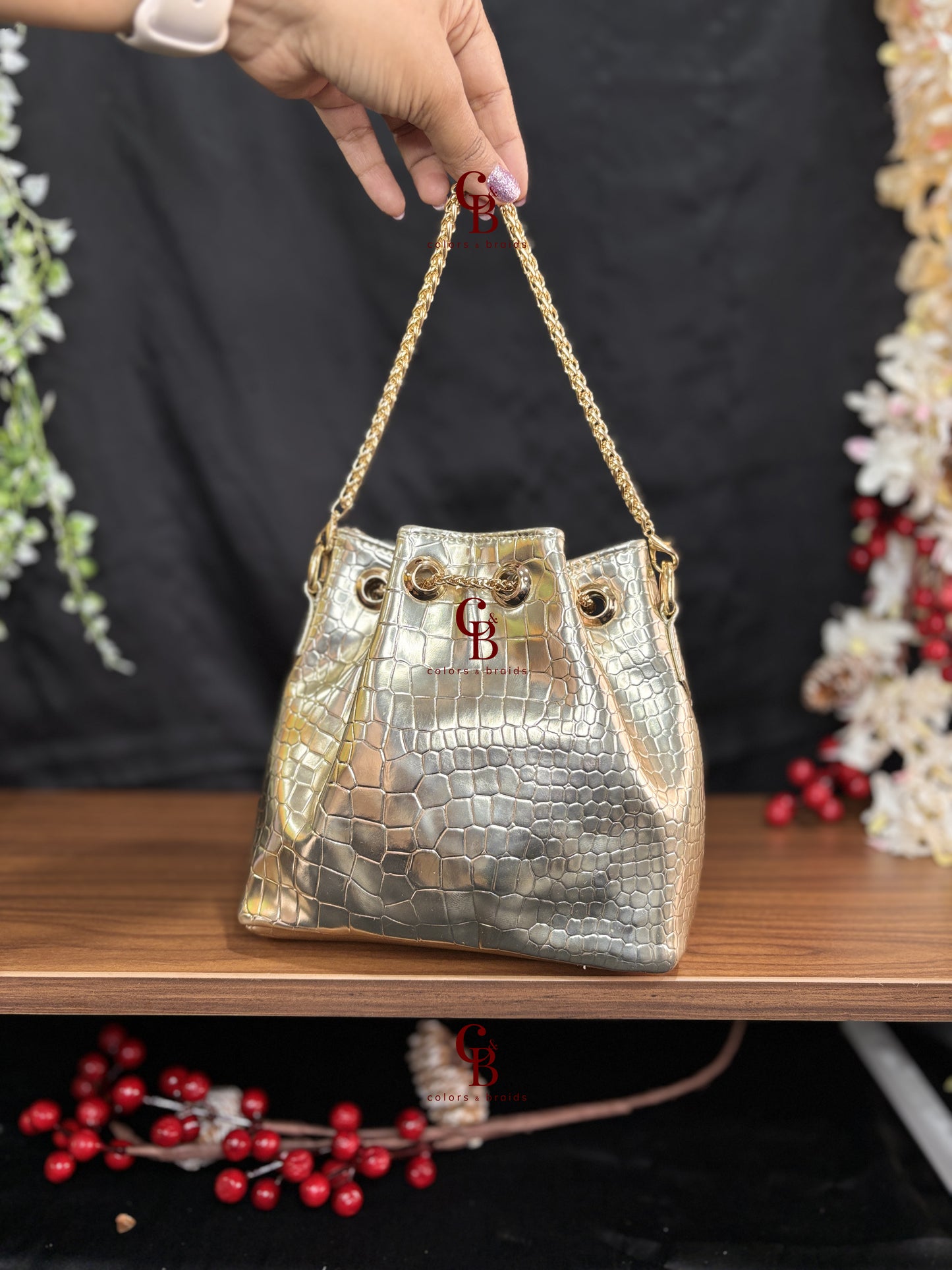 Candy Crush Bucket Leather bag