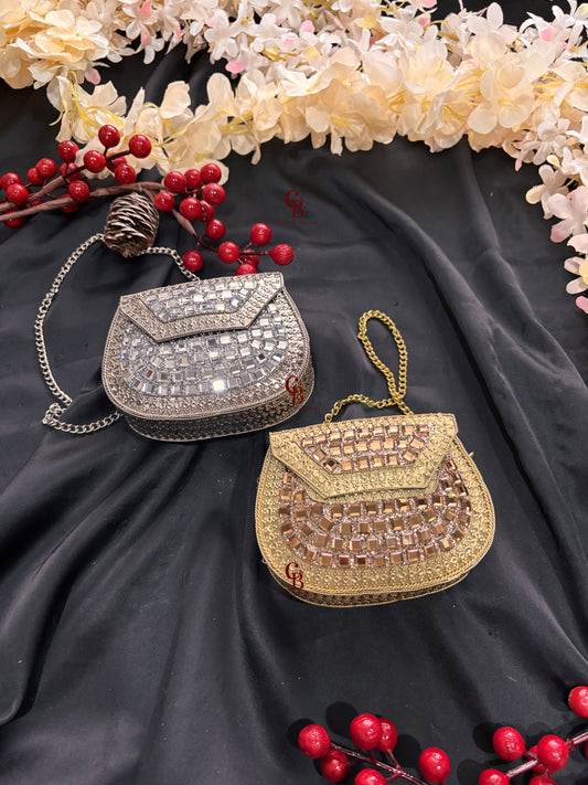 Mini Mirror Brass clutch