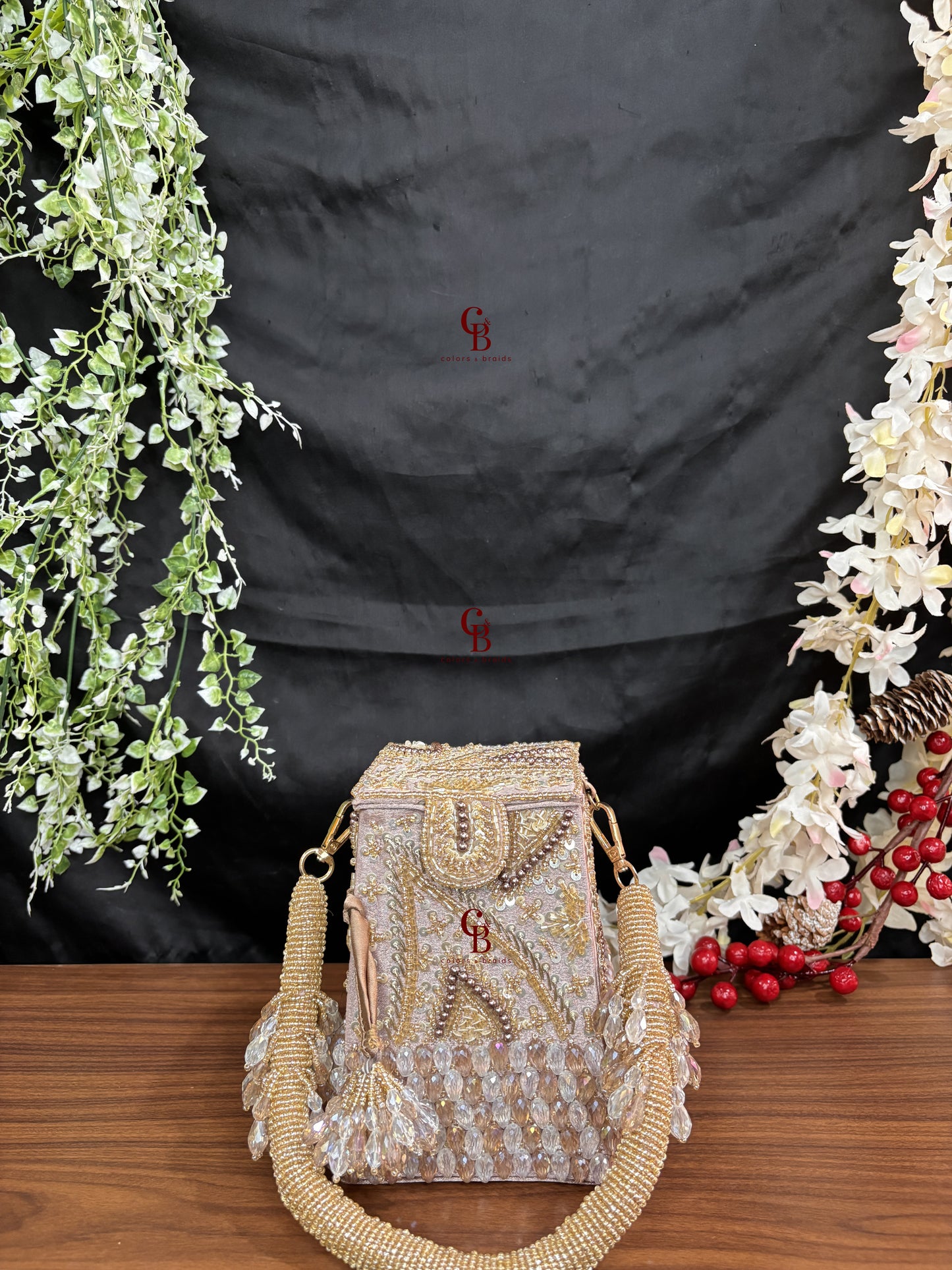 Sequin Box Clutch