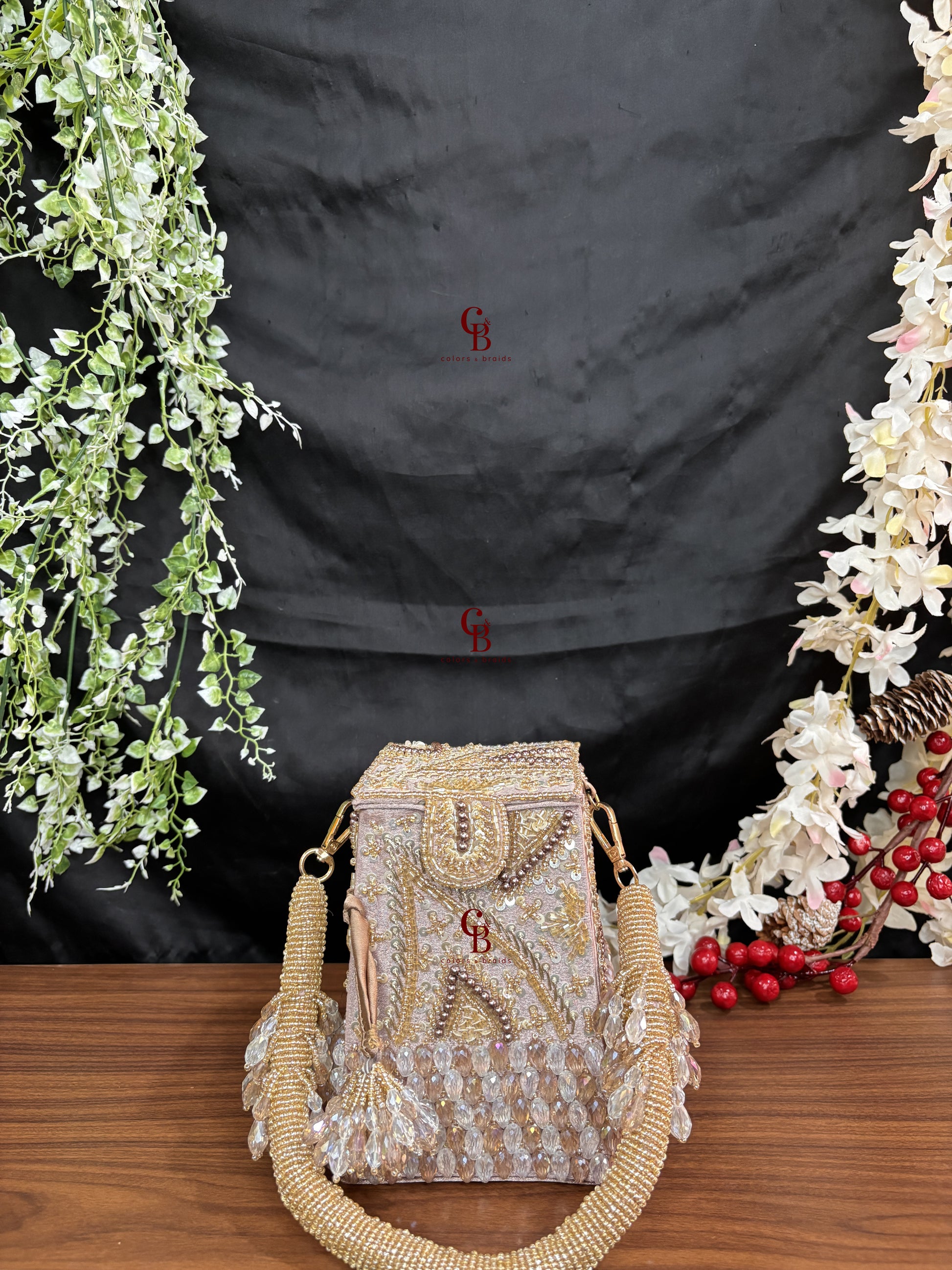 Sequin Box Clutch