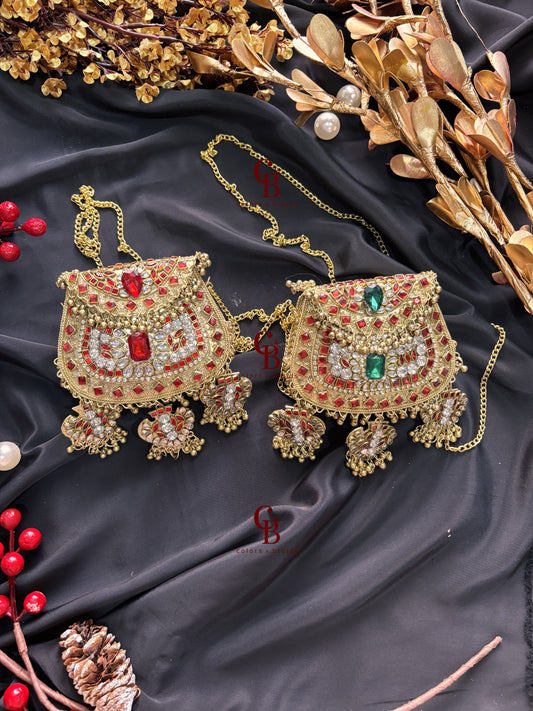 Maharani Ghungroo Kundan Clutch