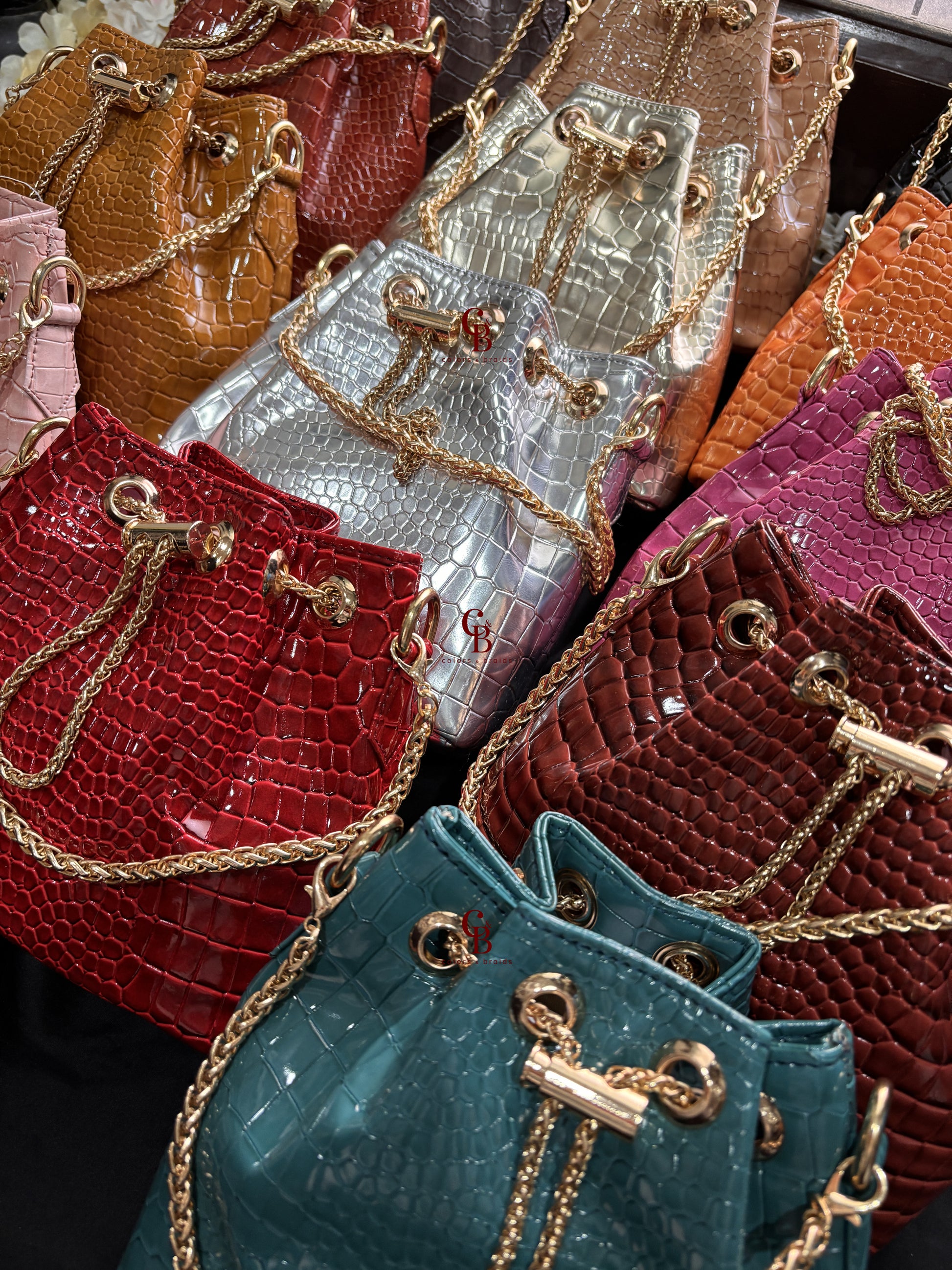 Candy Crush Bucket Leather bag