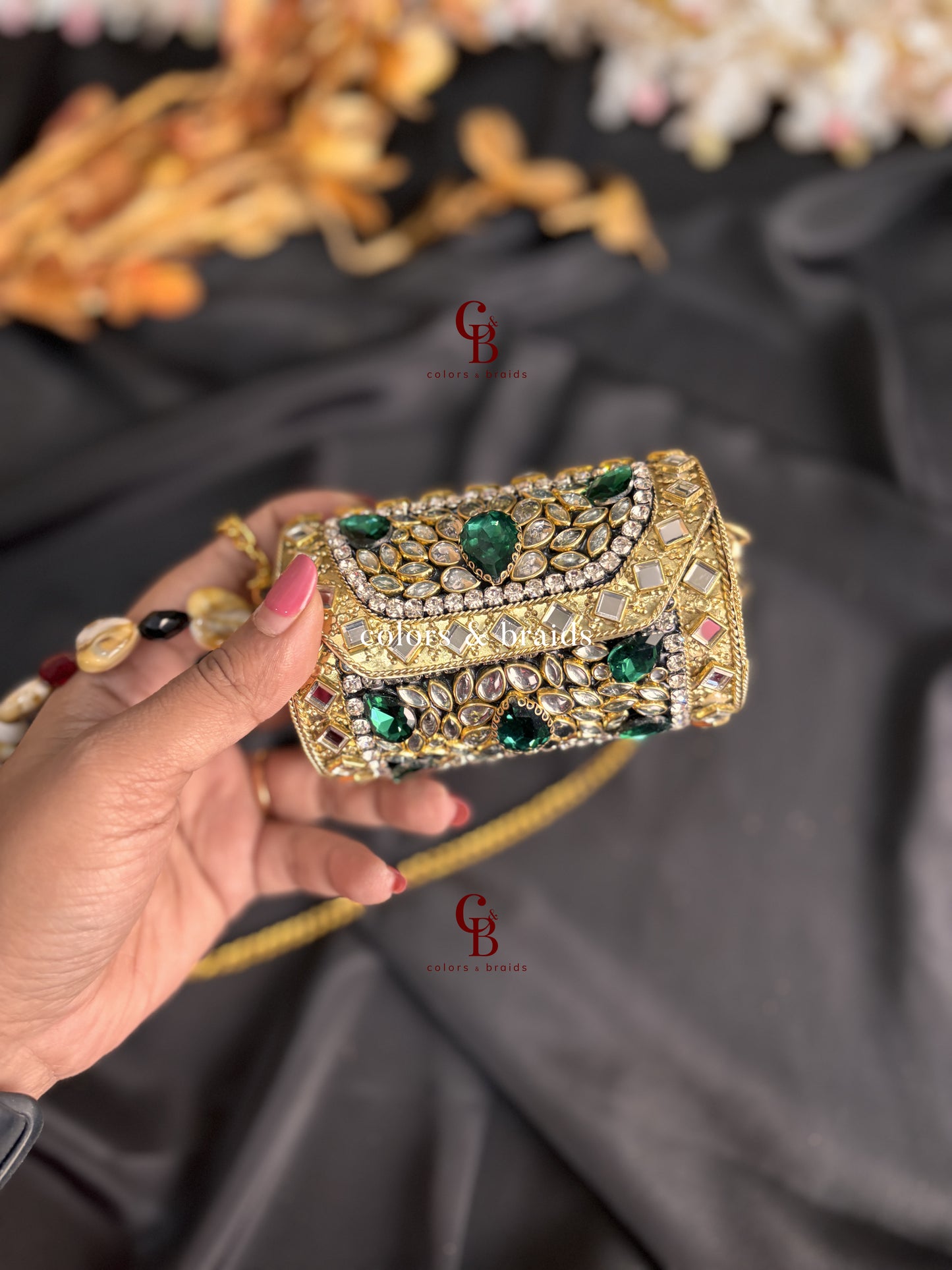 Ama Kundan Clutch - Mini
